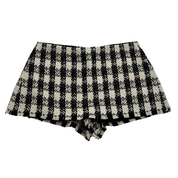 Alice + Olivia Mace Mini Skort in Black/White - Picture 1 of 5